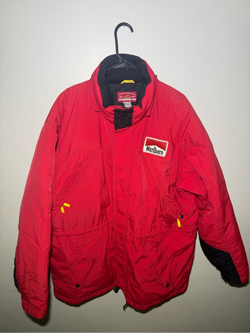 Marlboro Red and White Logo Patch Jacket